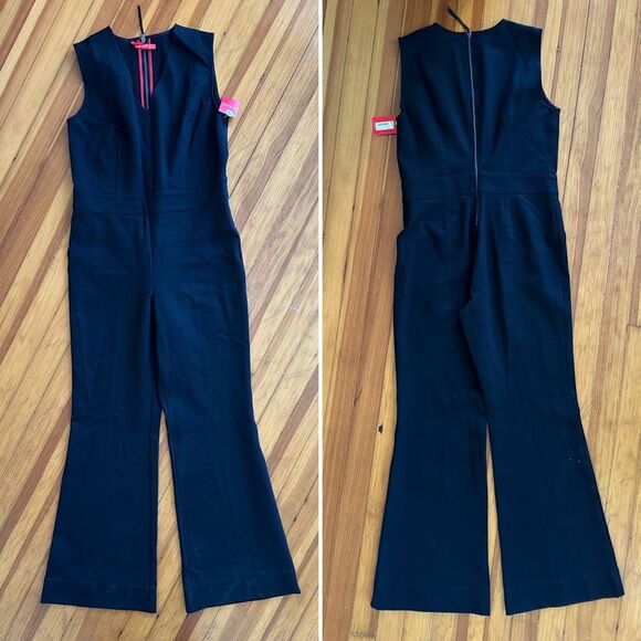 SPANX NWT Perfect Sleeveless Jumpsuit in Black Size M Petite - Picture 2 of 6